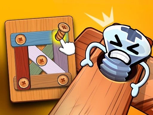 Wood Bolts Nuts Screw Pin Puzzle thumbnail